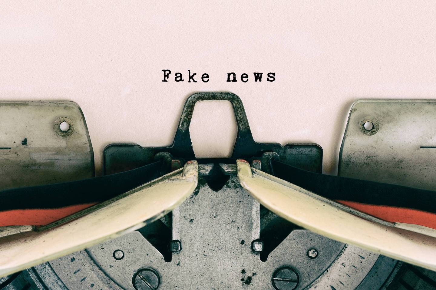 Fake News type on Vintage Typewriter