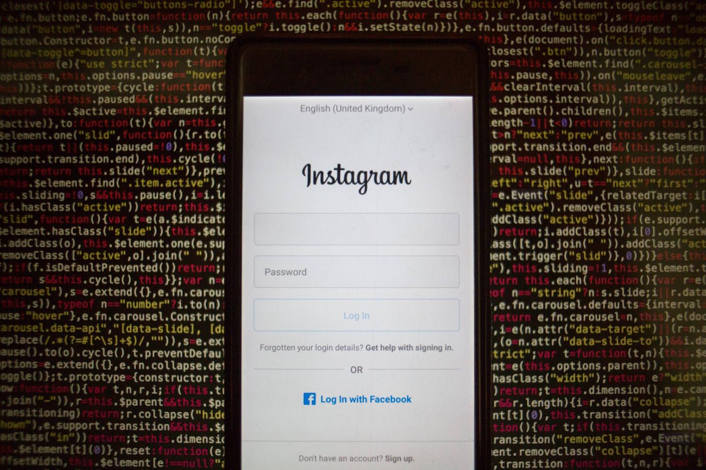 The Instagram application seen displayed on a Sony