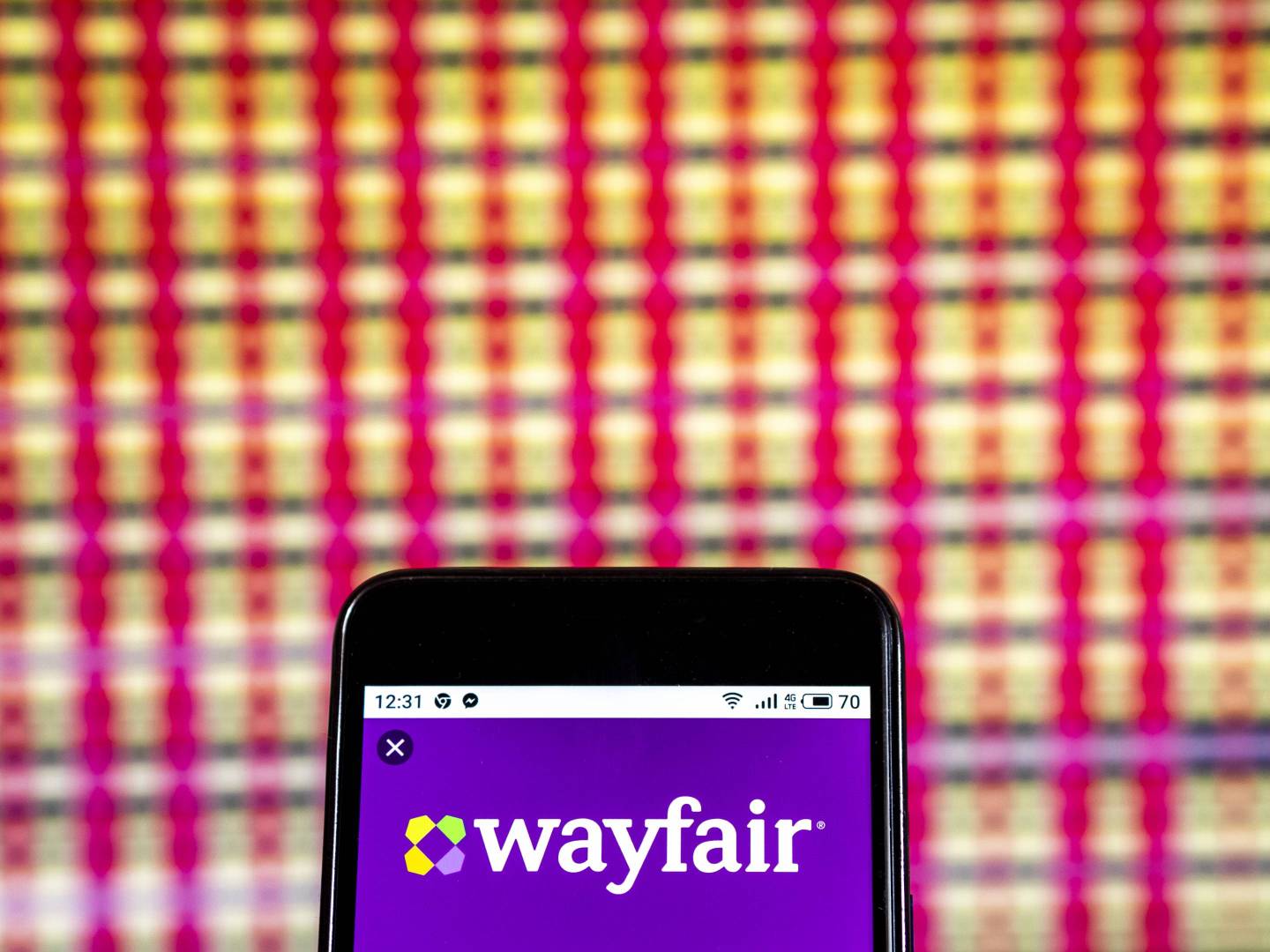 Wayfair Company logo seen displayed on a smart phone