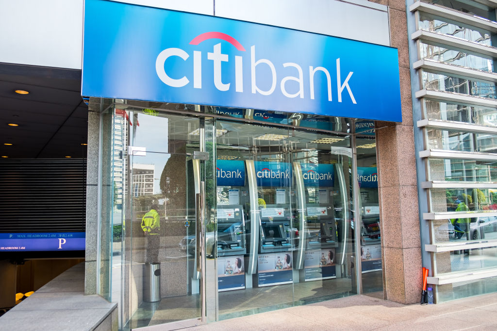 Citibank seen in Hong Kong