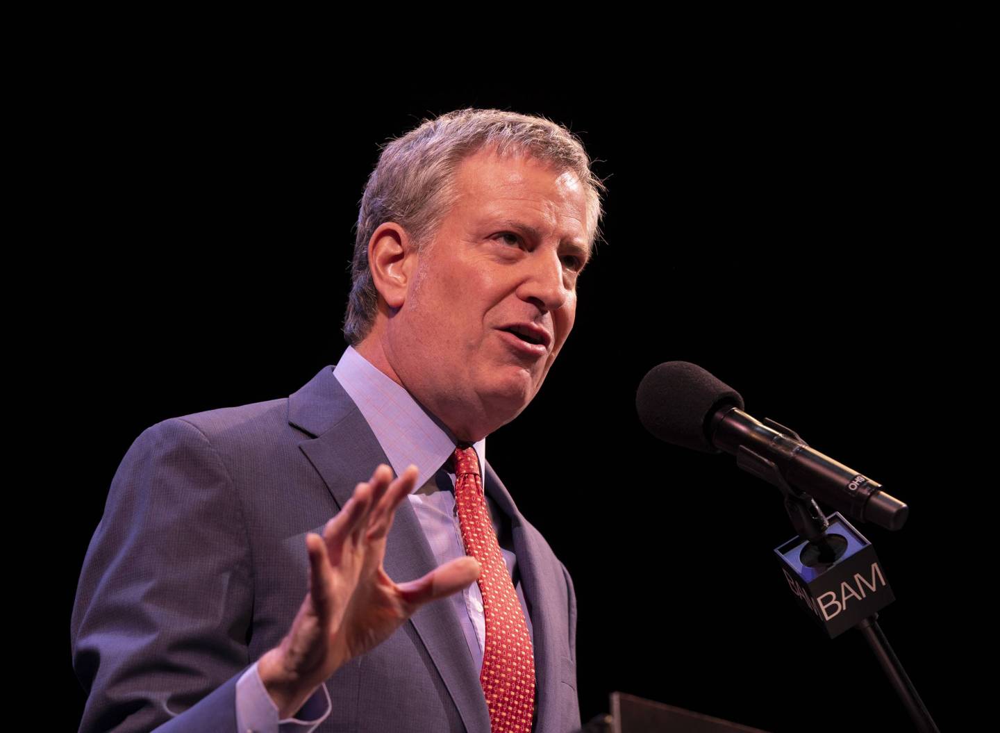 Mayor Bill de Blasio speaks during 33rd Brooklyn Tribute to