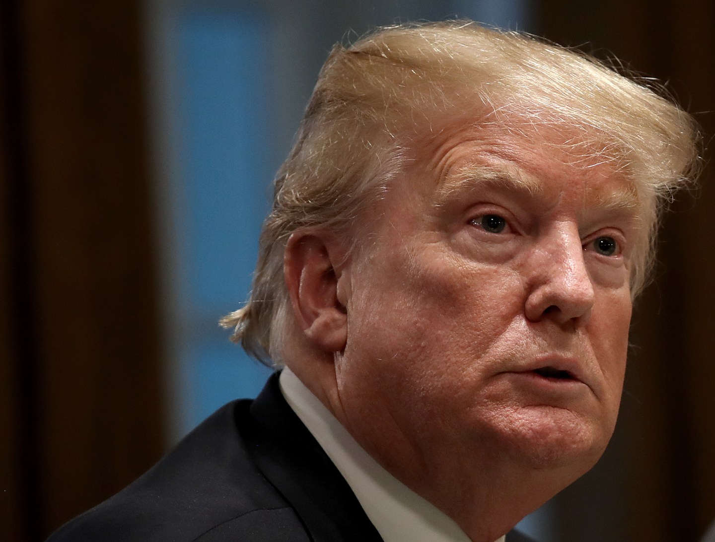 President Trump Discusses Partial Government Shutdown In Cabinet Room