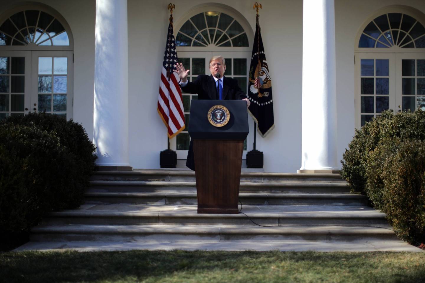President Trump Discusses National Security And The Southern Border