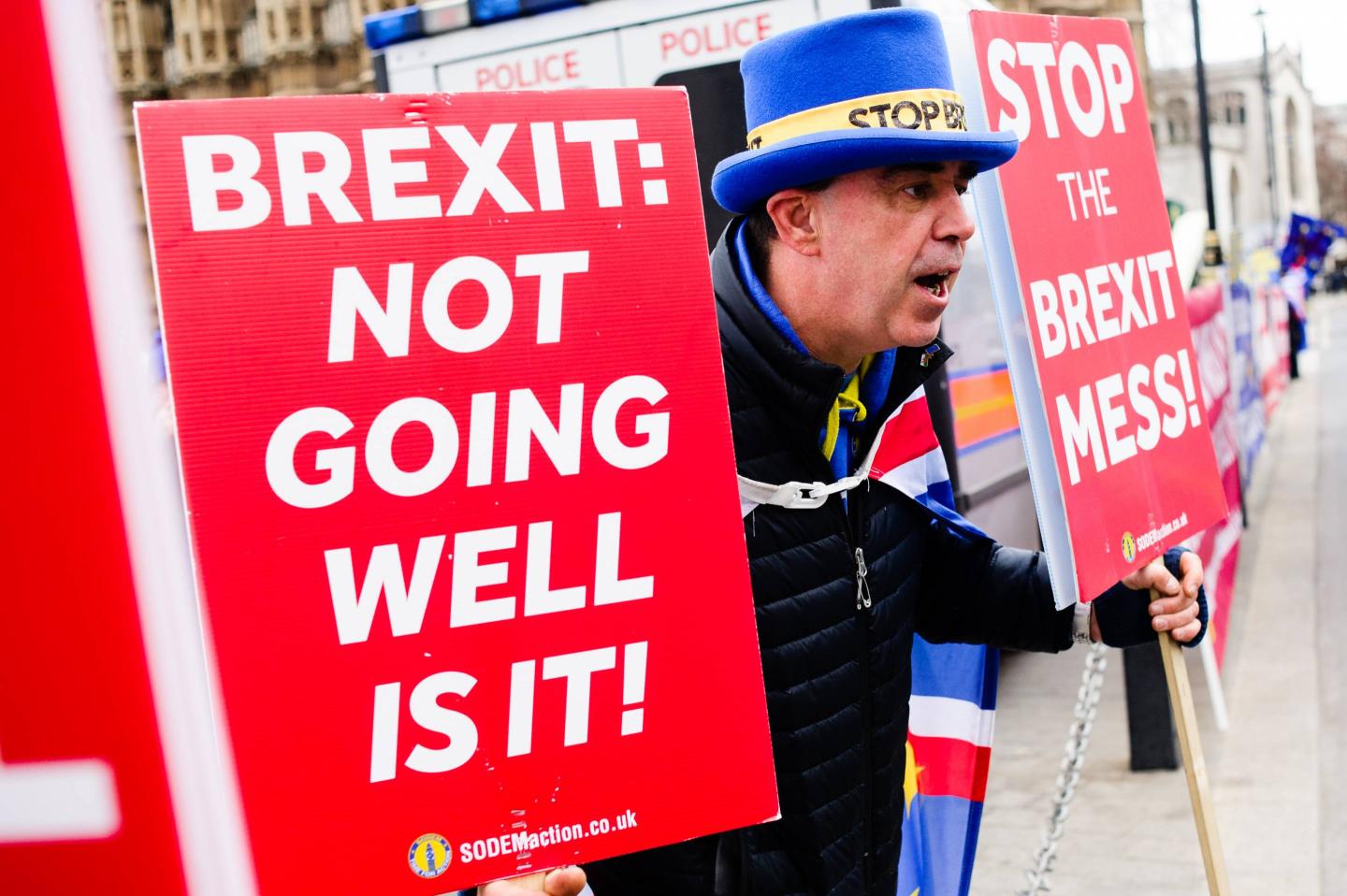 Anti-Brexit Demonstrations Continue As Dealmaking Efforts Resume