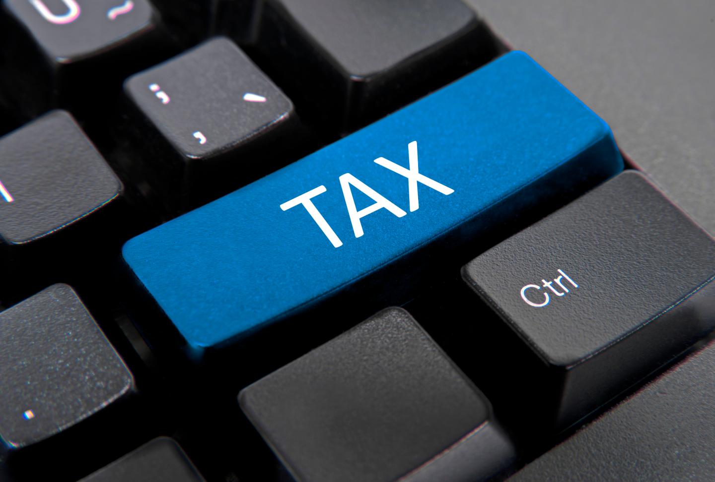 Computer Keyboard With Tax Button