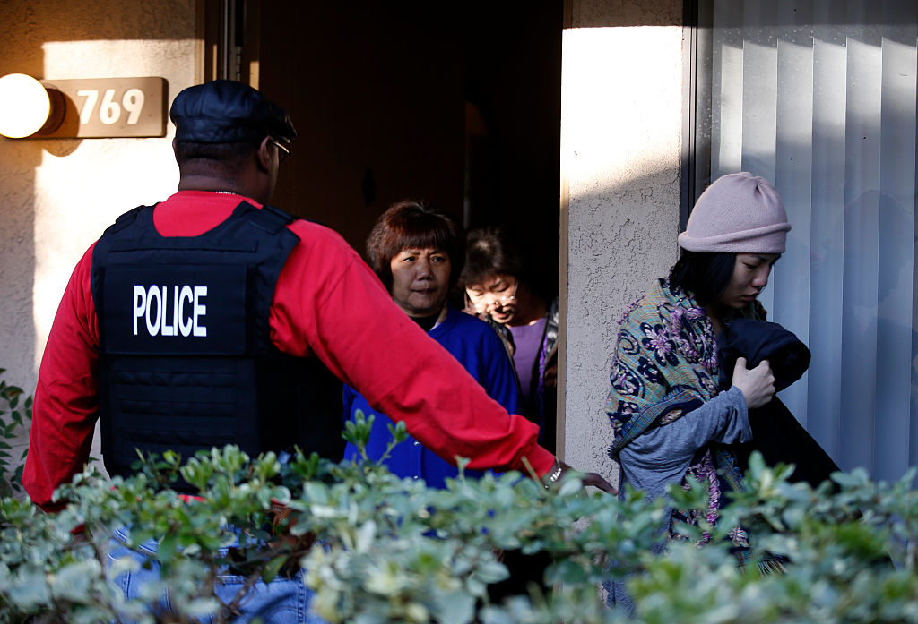 ROWLAND HEIGHTS, CA.,MARCH 3, 2015: Federal Agents serve warrants and question several residents at