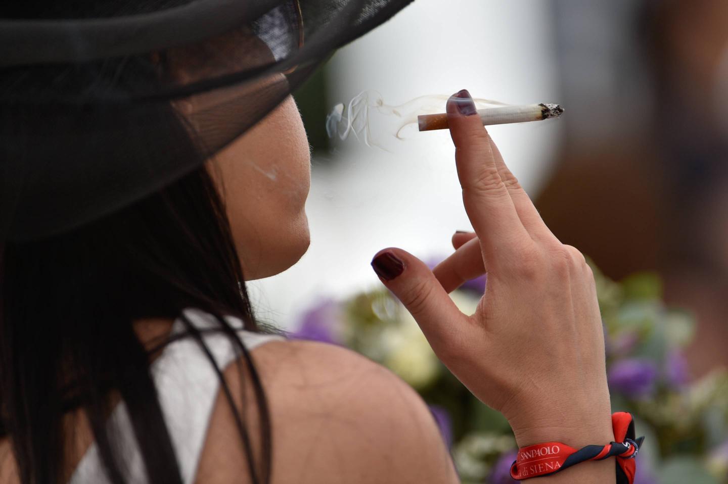 woman smoking