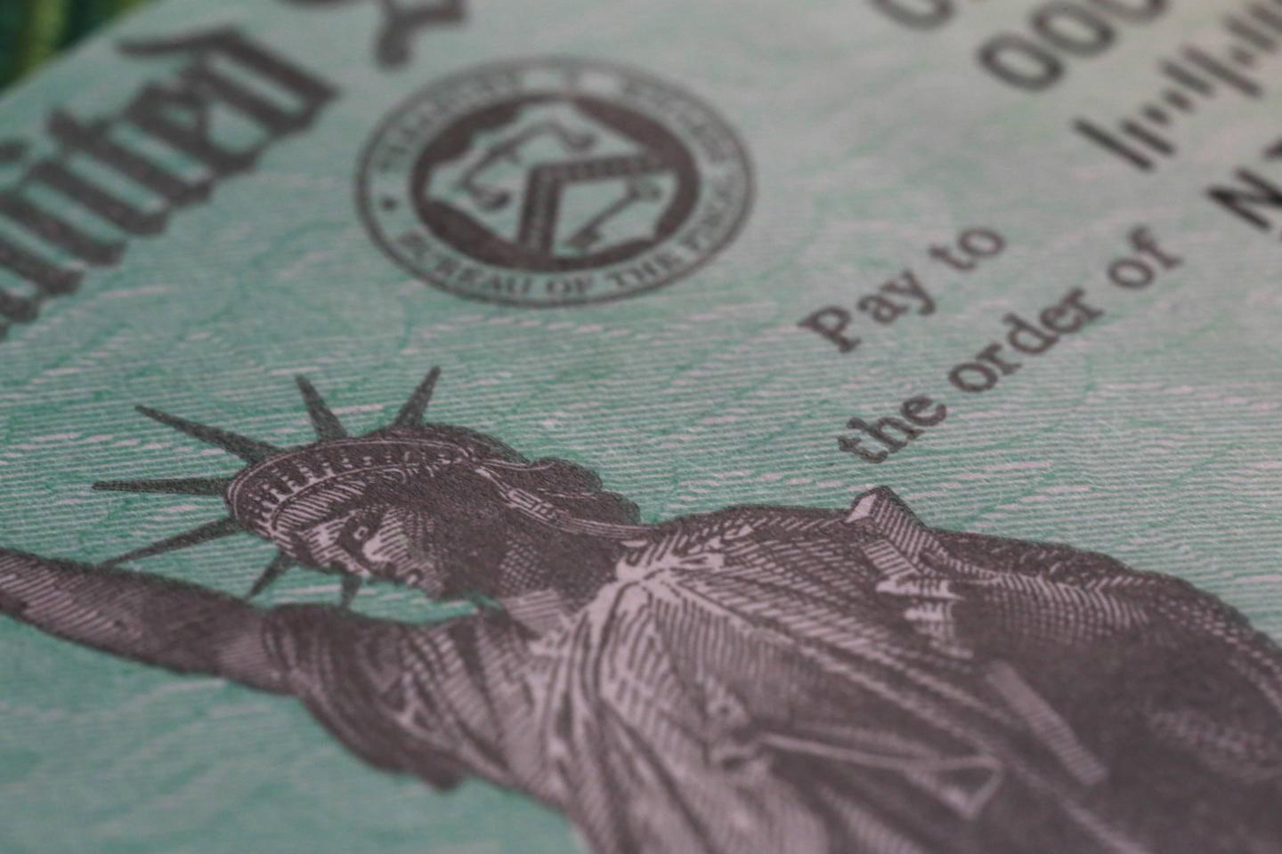 US Treasury federal tax return check