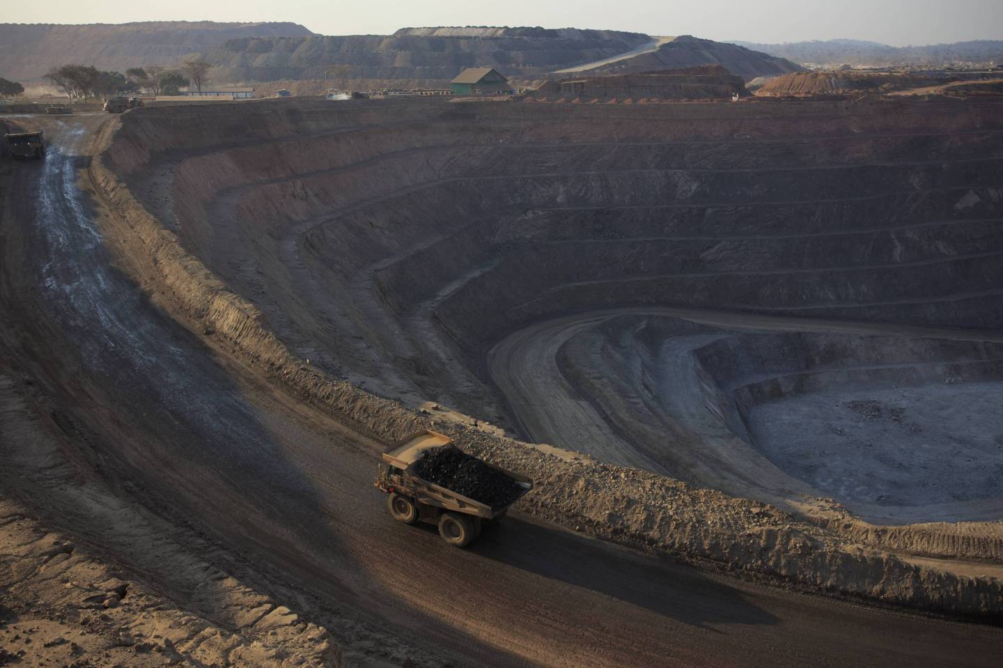 Open pit copper mining in Kolwezi, DRC