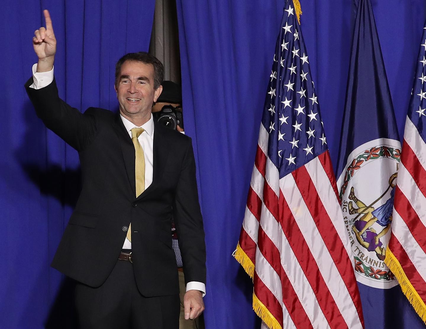 Virginia Gubernatorial Candidate Ralph Northam Holds Election Night Gathering In Fairfax, Virginia