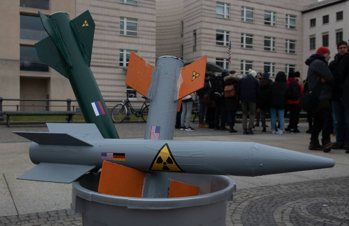 Protest against the dissolution of the INF Treaty