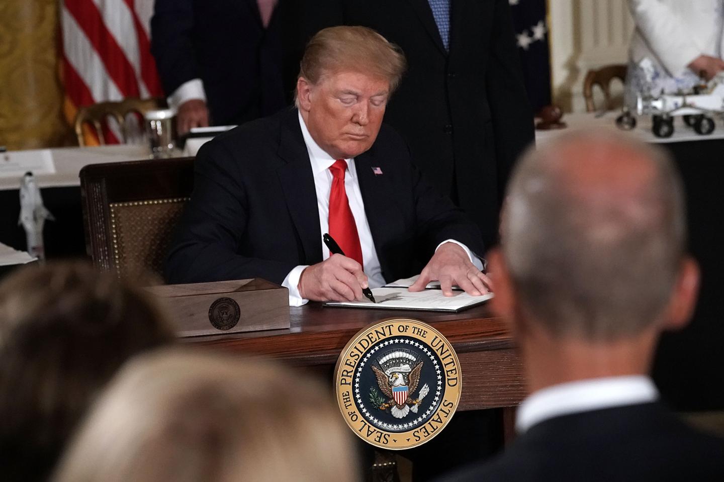 President Trump Meets With National Space Council At White House