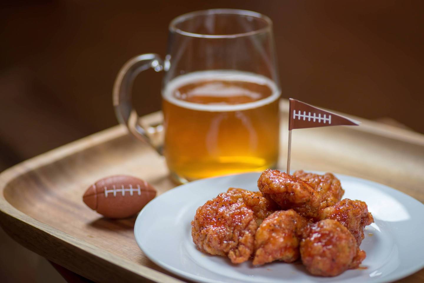 Wings and beer on big game day