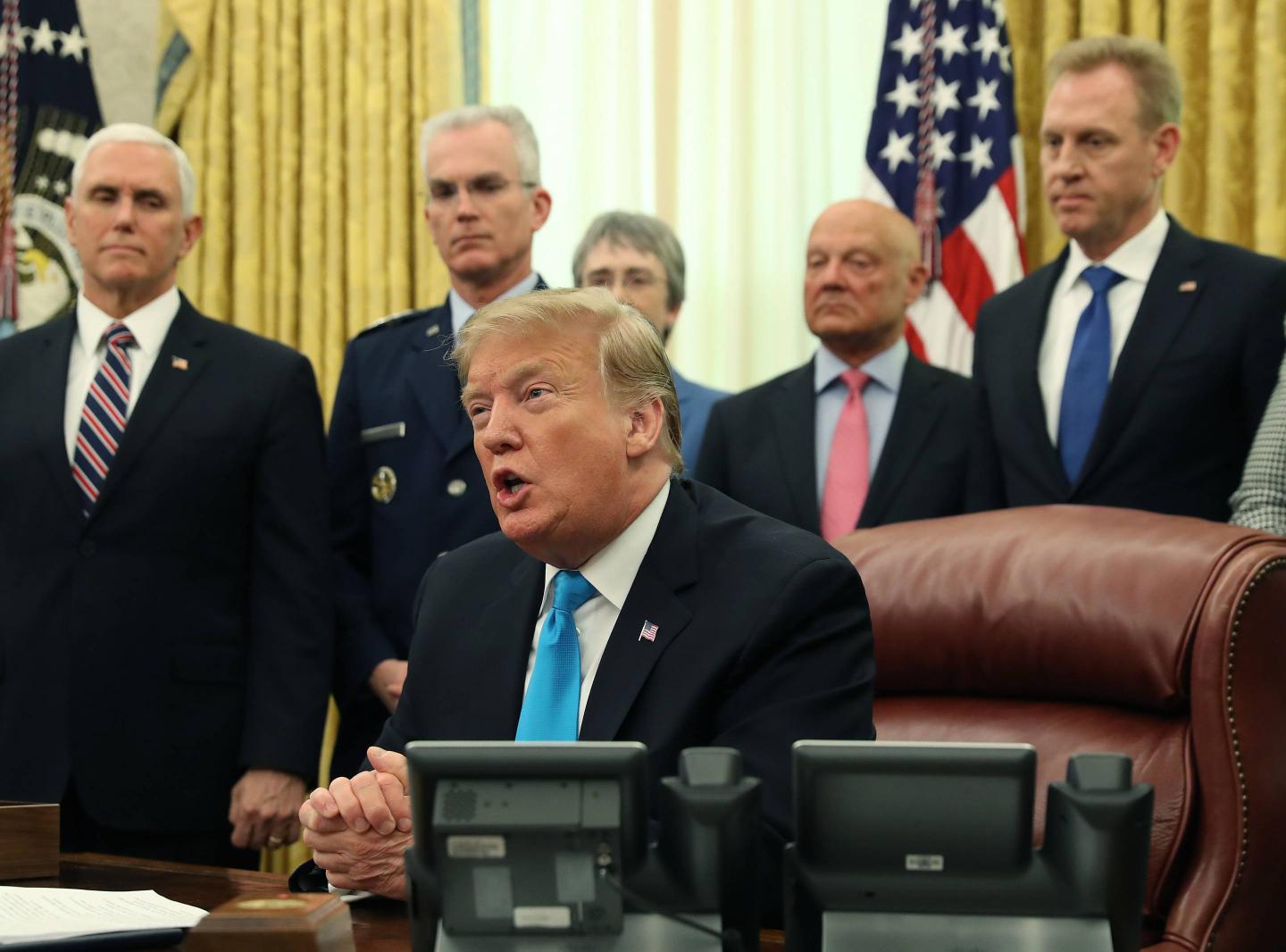 President Trump Holds Signing Ceremony For Space Policy Directive 4