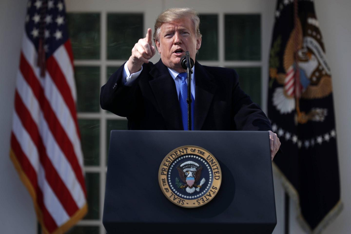 President Trump Discusses National Security And The Southern Border