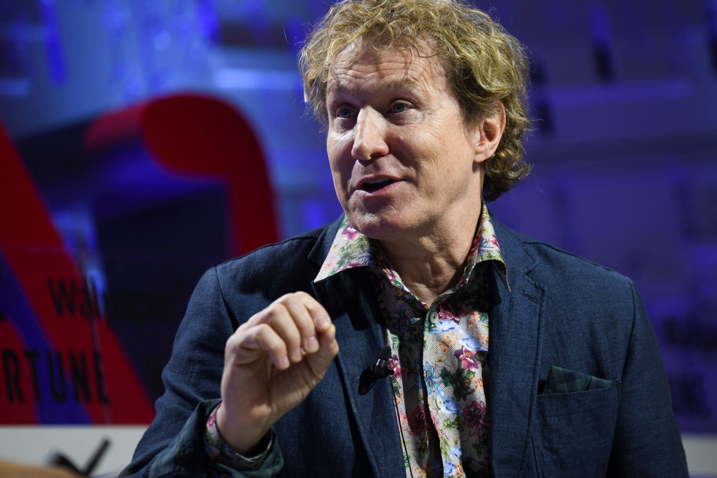 Nelson Coates, production designer for 'Crazy Rich Asians,' speaking at the 2019 Fortune Brainstorm Design conference in Singapore.