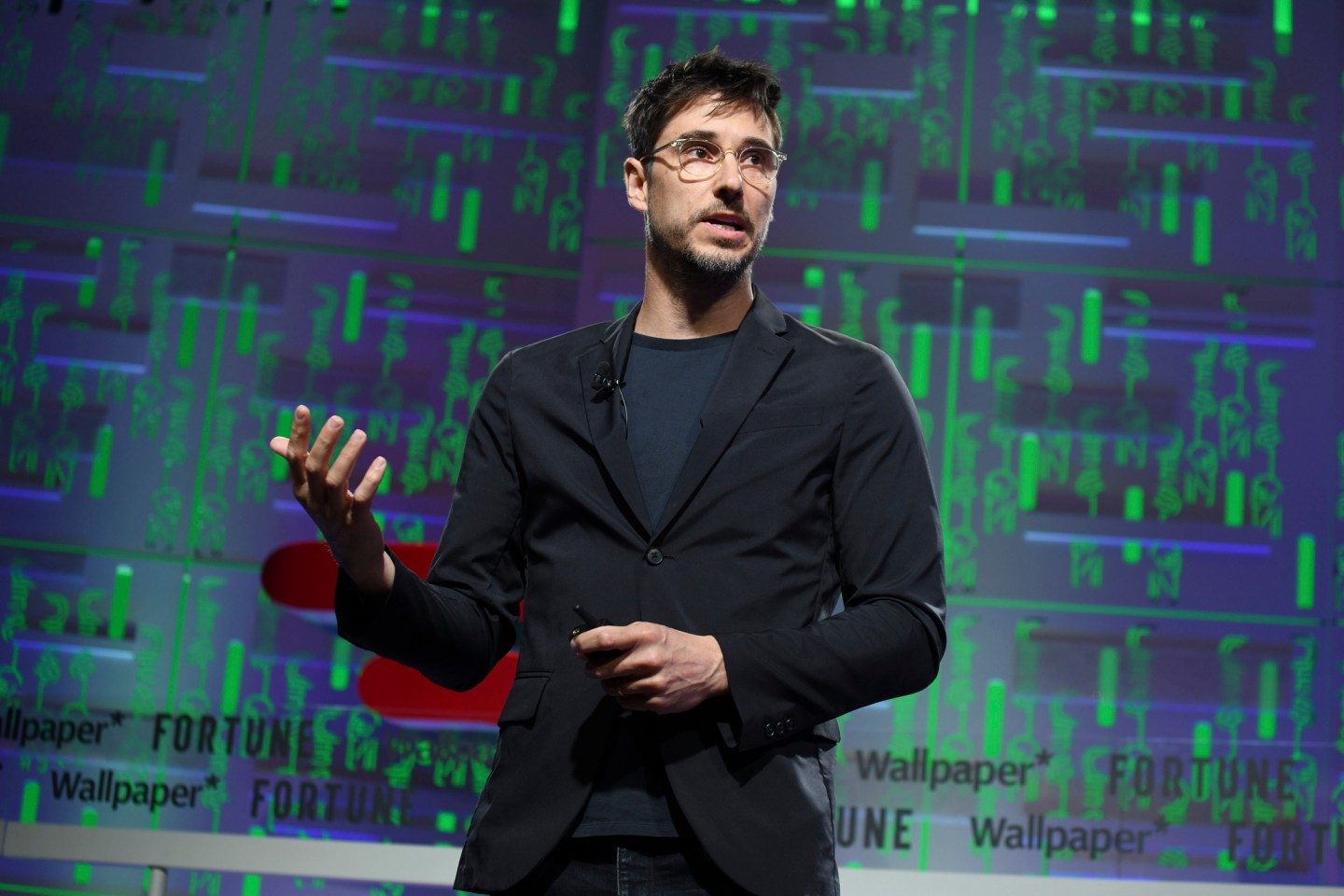 Todd Bracher, founder and creative director of Todd Bracher Studio, speaking at the 2019 Fortune Brainstorm Design conference in Singapore.