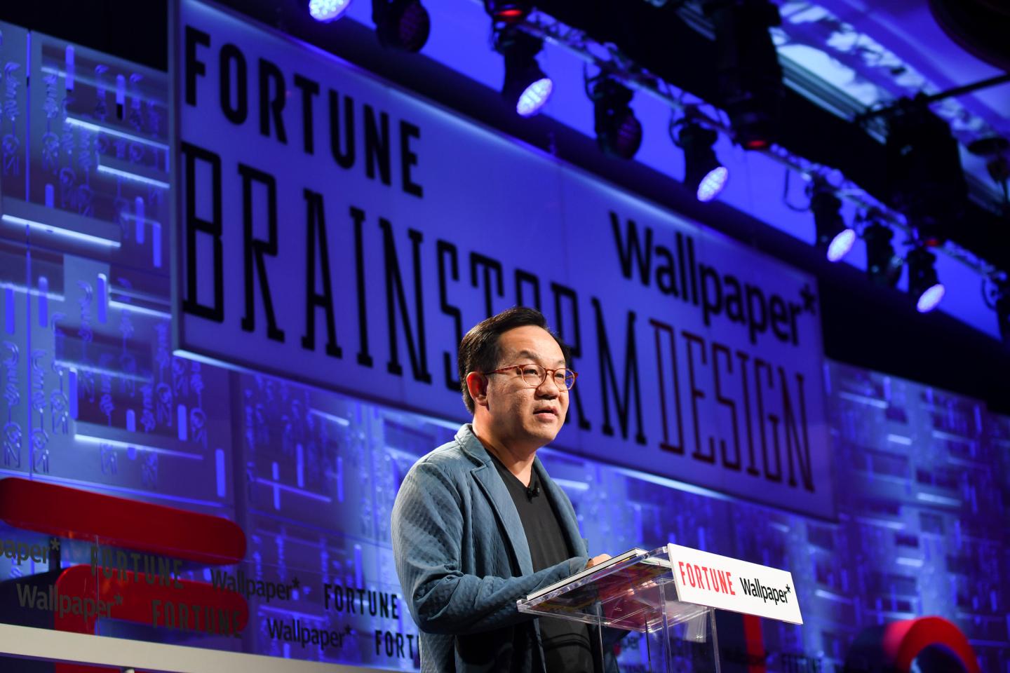 Mark Wee, executive director of the DesignSingapore Council, speaking at the 2019 Fortune Brainstorm Design conference in Singapore.