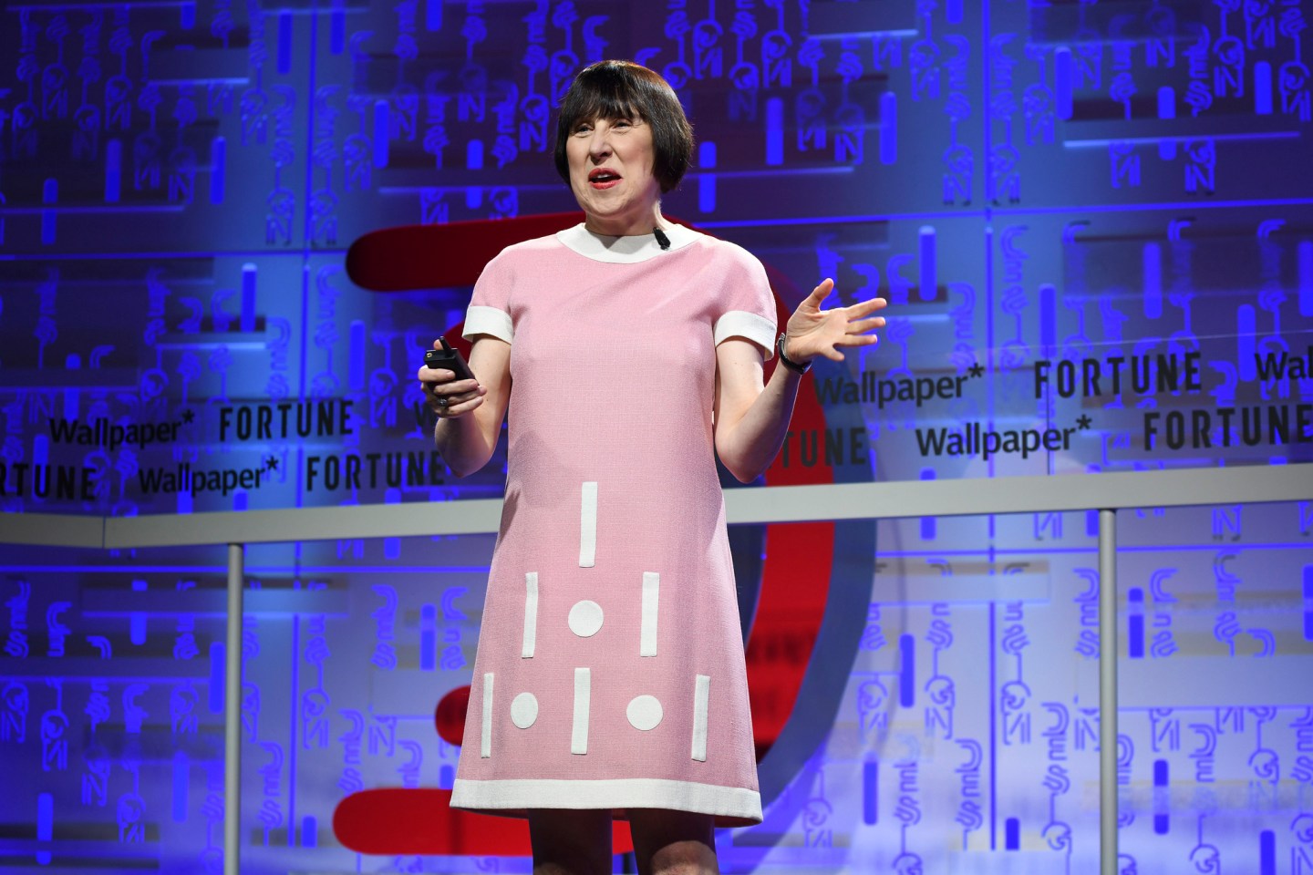 'Design as an Attitude' author Alice Rawsthorn speaking at the 2019 Fortune Brainstorm Design conference in Singapore.