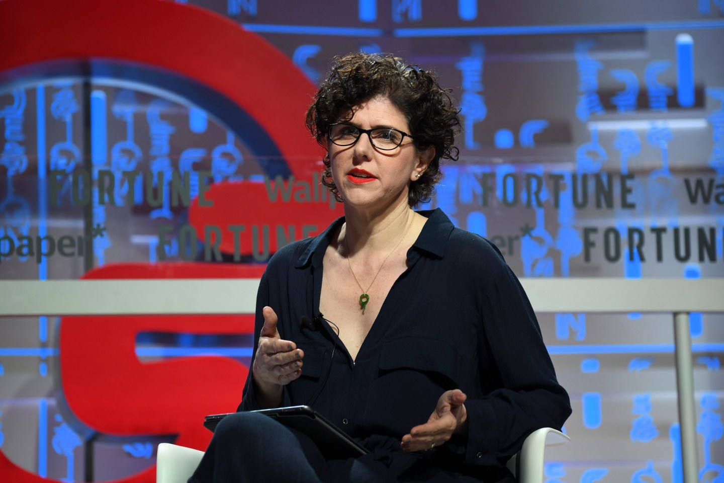 Margaret Gould Stewart, vice president of product design at Facebook, speaking at the 2019 Fortune Brainstorm Design conference in Singapore.