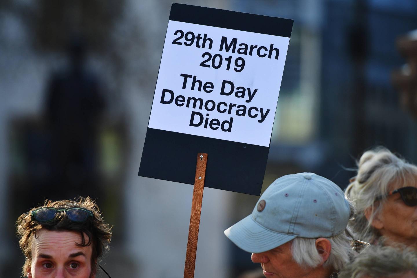 Pro-Brexit Supporters Rally On The Day The UK Should Have Left The EU