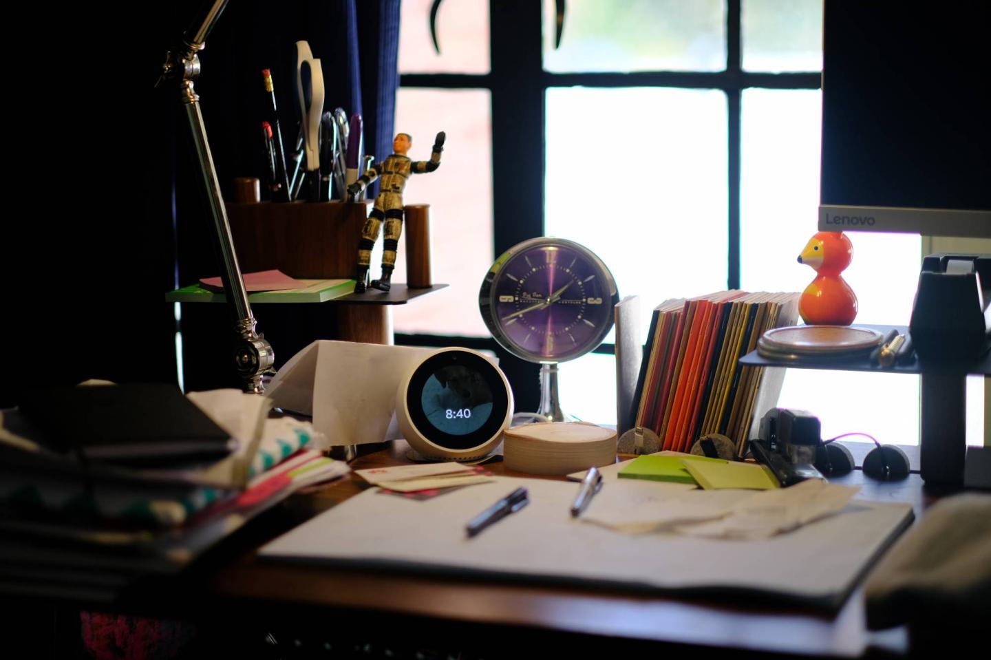 a messy desk