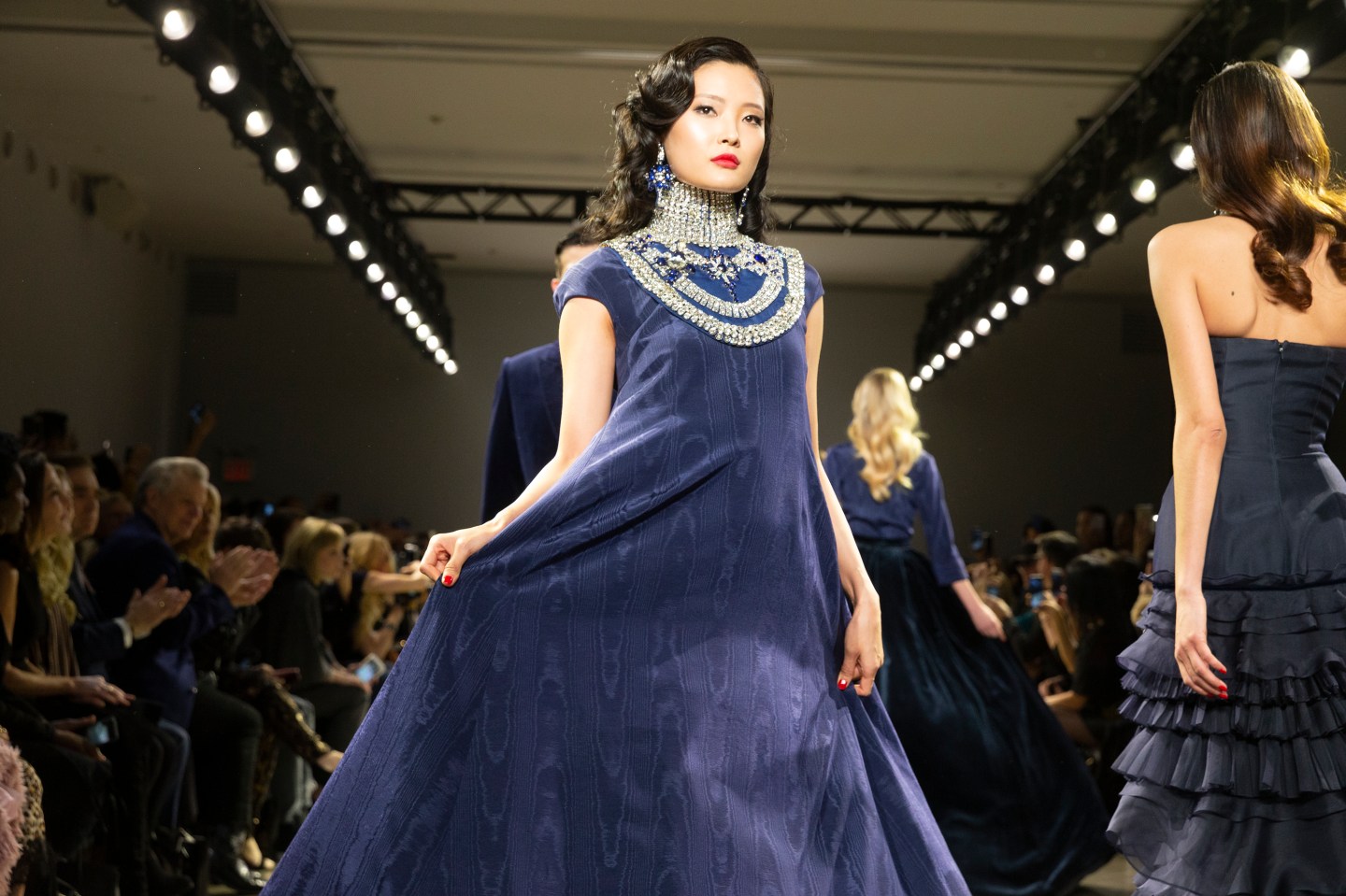 Model walks runway for Zang Toi Fall/Winter collection