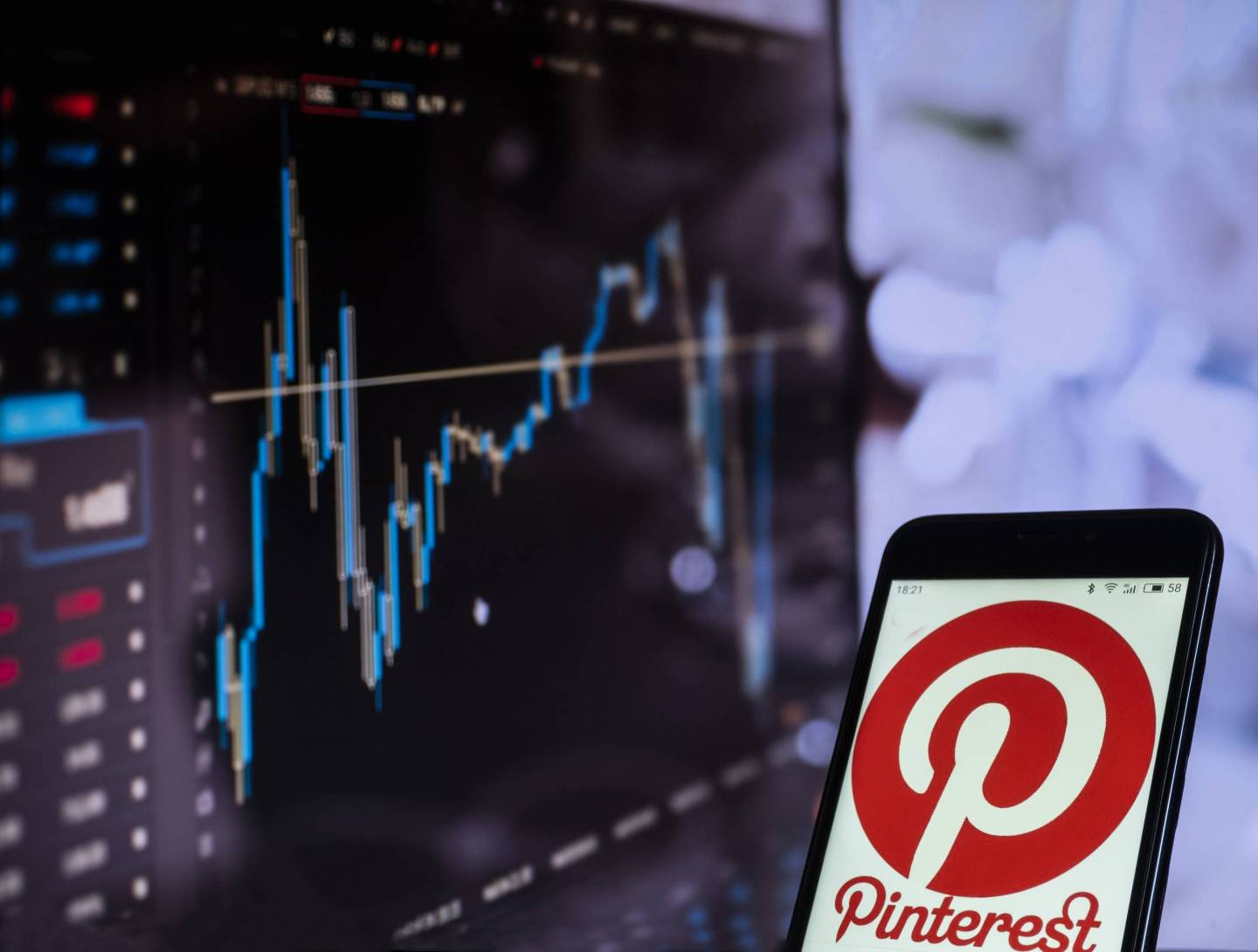 Pinterest social networking website seen displayed on a