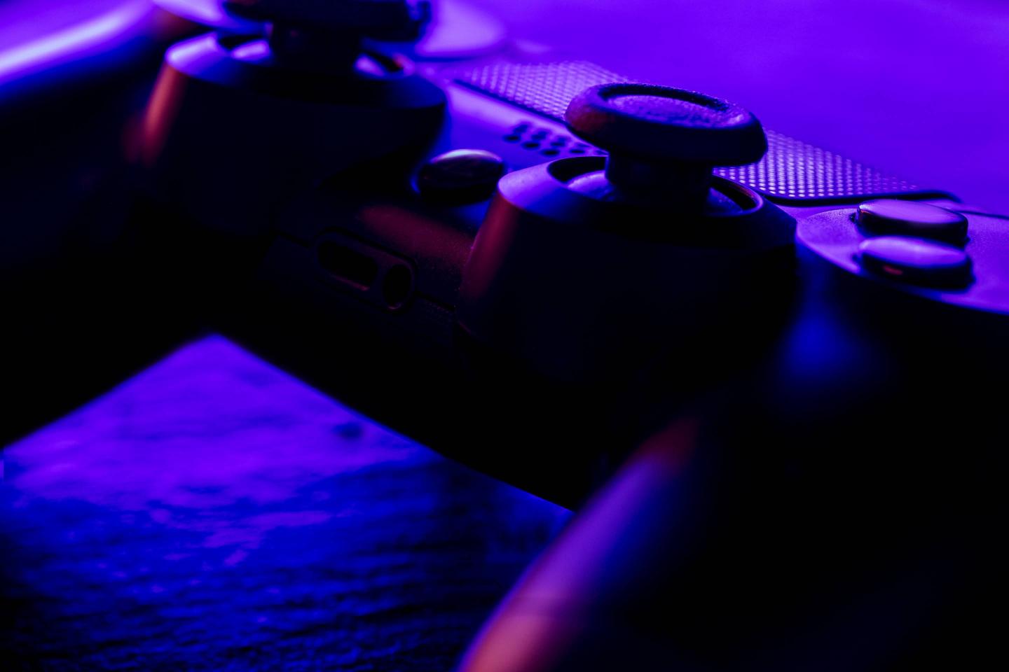 Close-Up Of Game Controller On Table