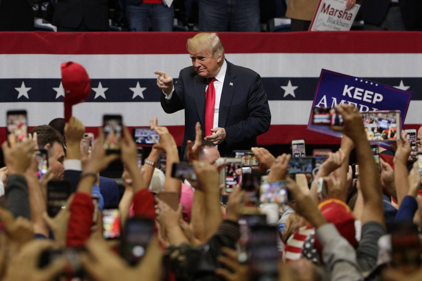President Trump Holds Campaign Rally In Chattanooga, Tennessee