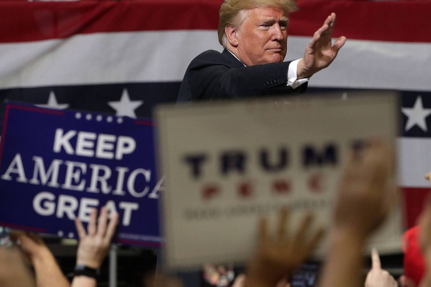 President Trump Holds Campaign Rally In Chattanooga, Tennessee