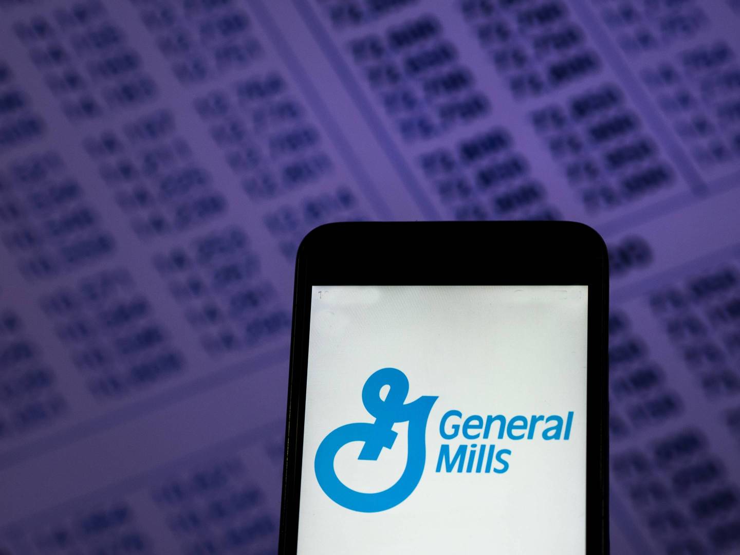 General Mills Food company logo seen displayed on smart