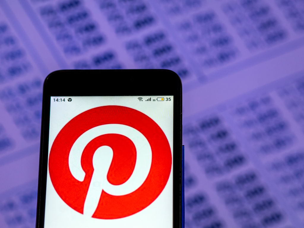 Pinterest Social network logo seen displayed on smart phone