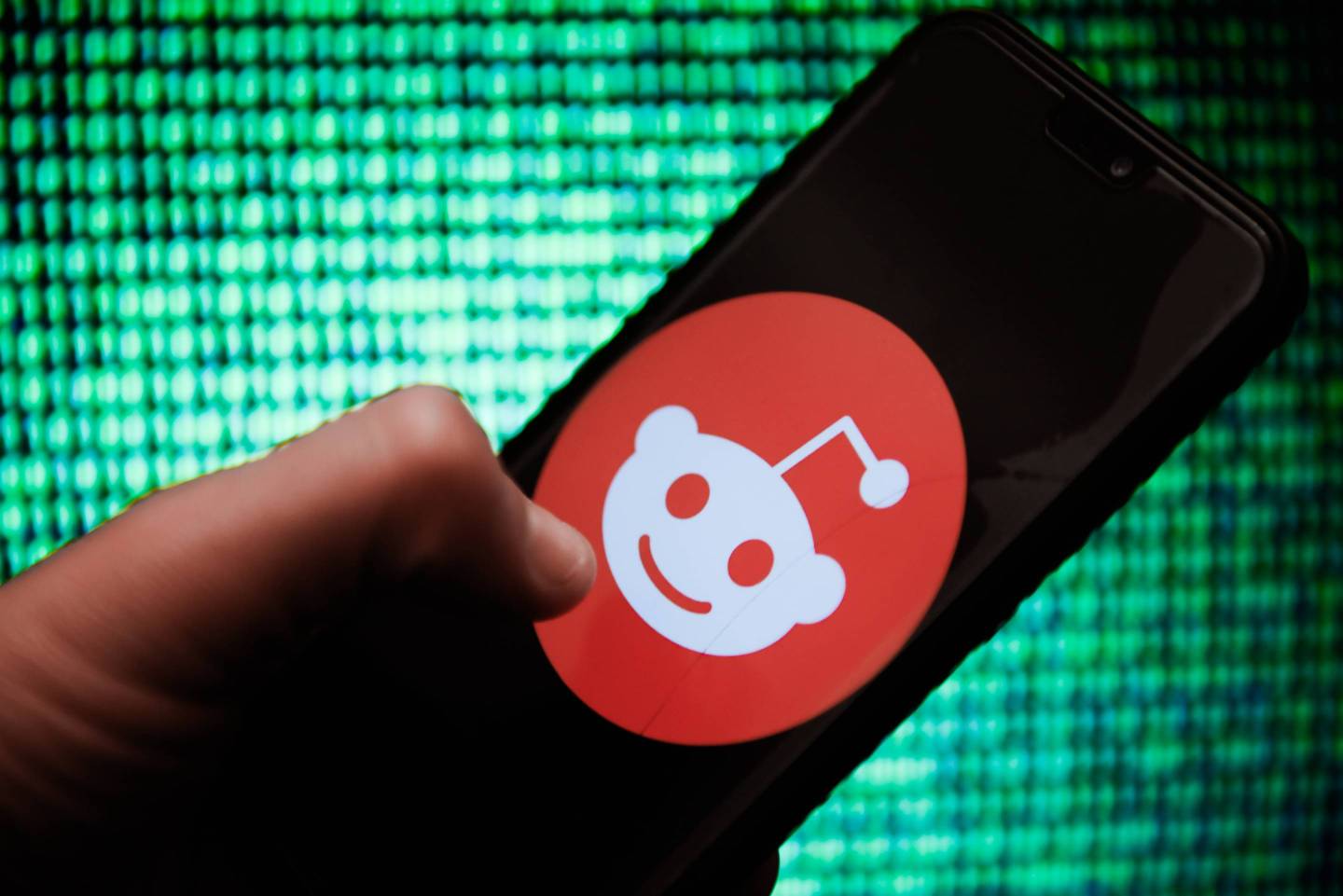Reddit logo is seen on an android mobile phone