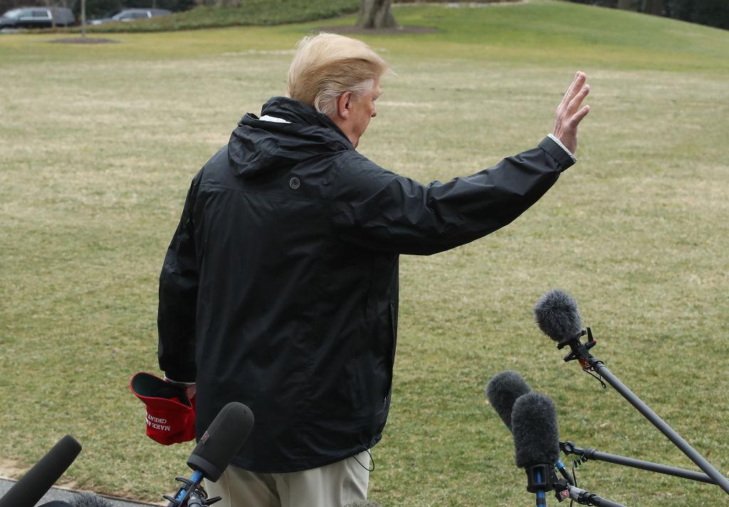 President Donald Trump Departs White House To Survey Alabama Tornado Damage