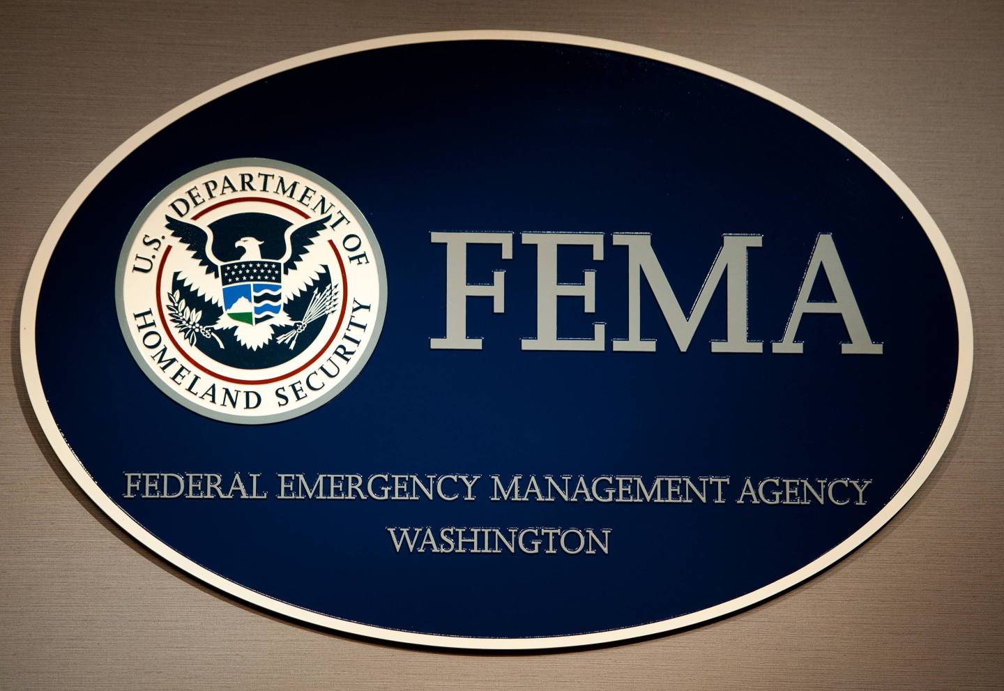 The FEMA logo seen August 26, 2011, shor