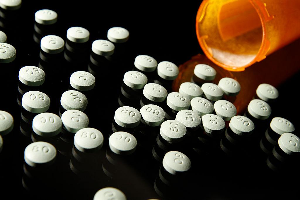 OxyContin 80 mg pills are shot in the studio on August 1, 2013.