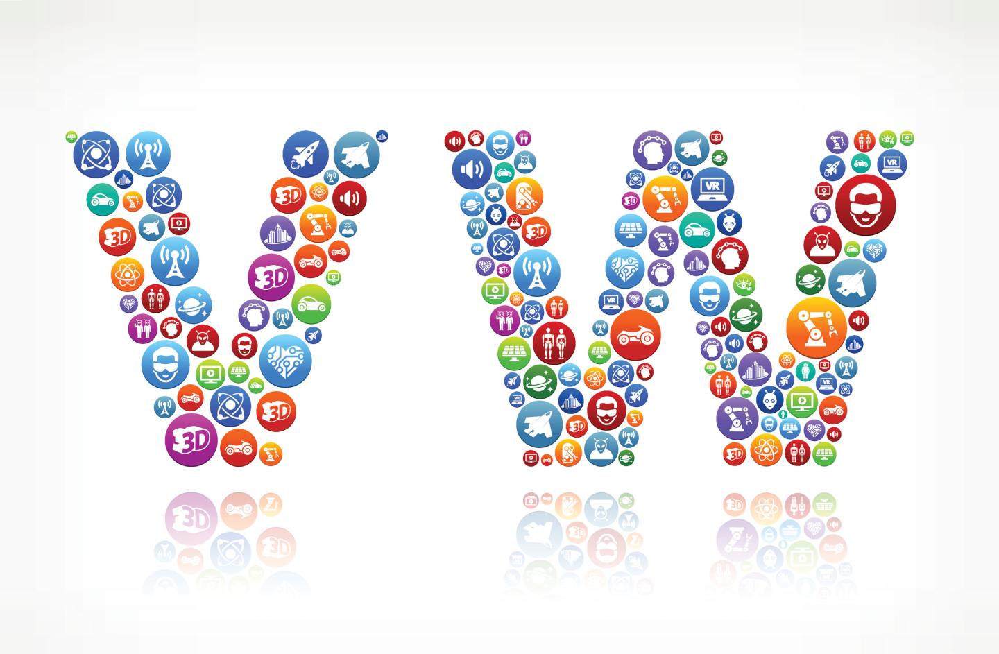 VW Future and Futuristic Technology Vector Button Pattern