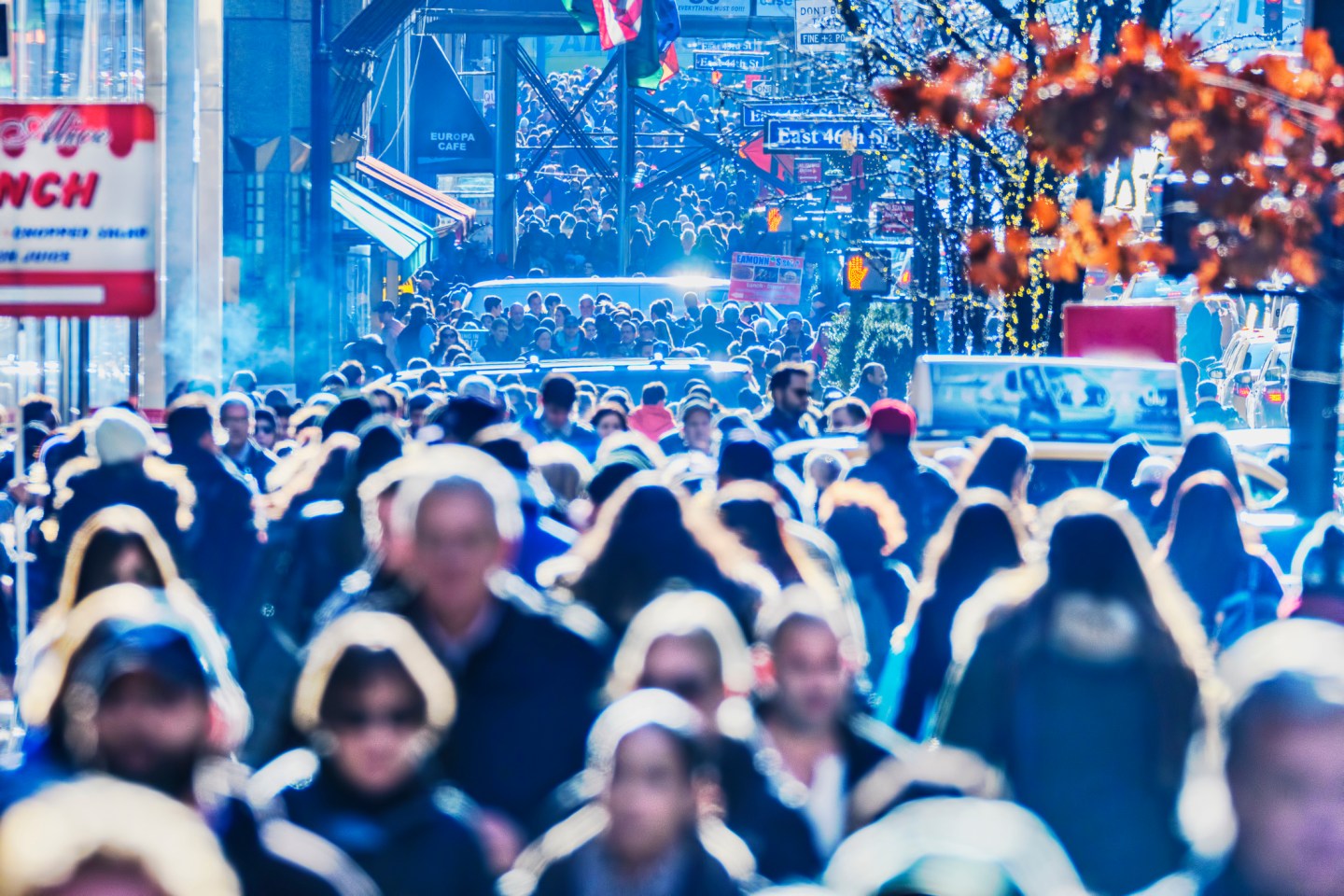 Large Group Of People On Fifth Avenue