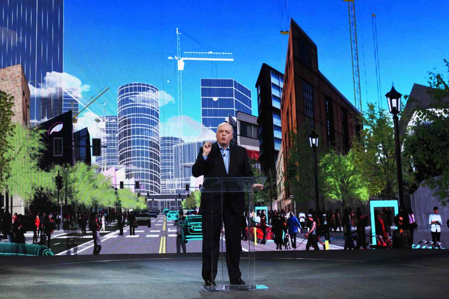 ford ceo jim hackett at the detroit auto show