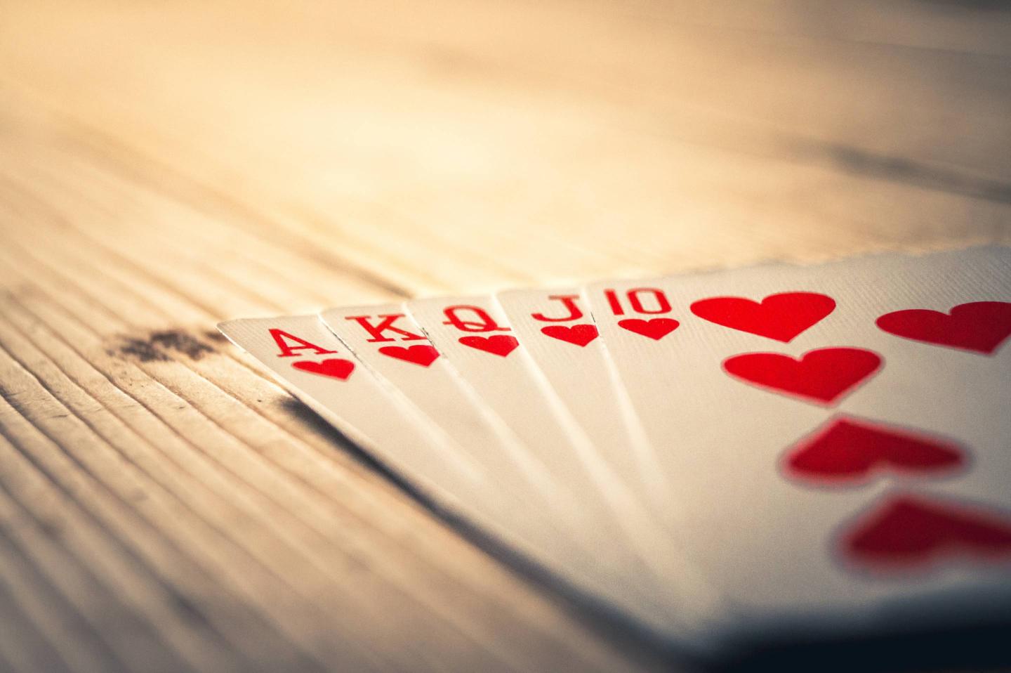 Close-Up Of Cards On Table