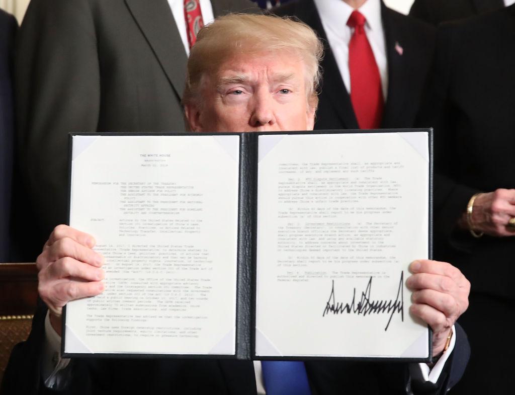 President Trump Signs A Presidential Memorandum On Sanctioning China Over Economic Aggression