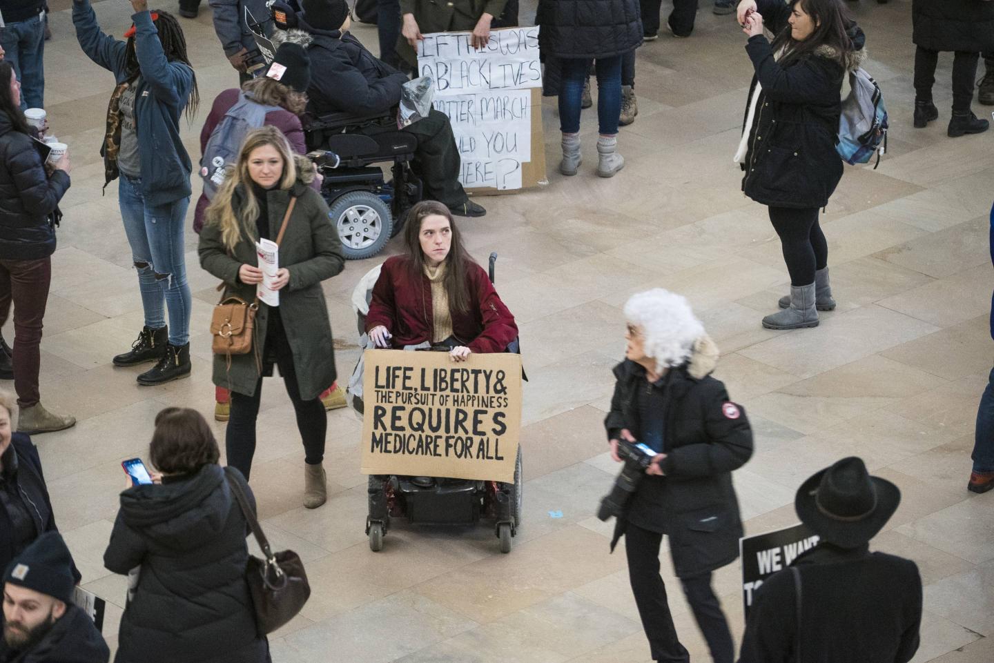 Demonstrator At Non-March For Disabled Women
