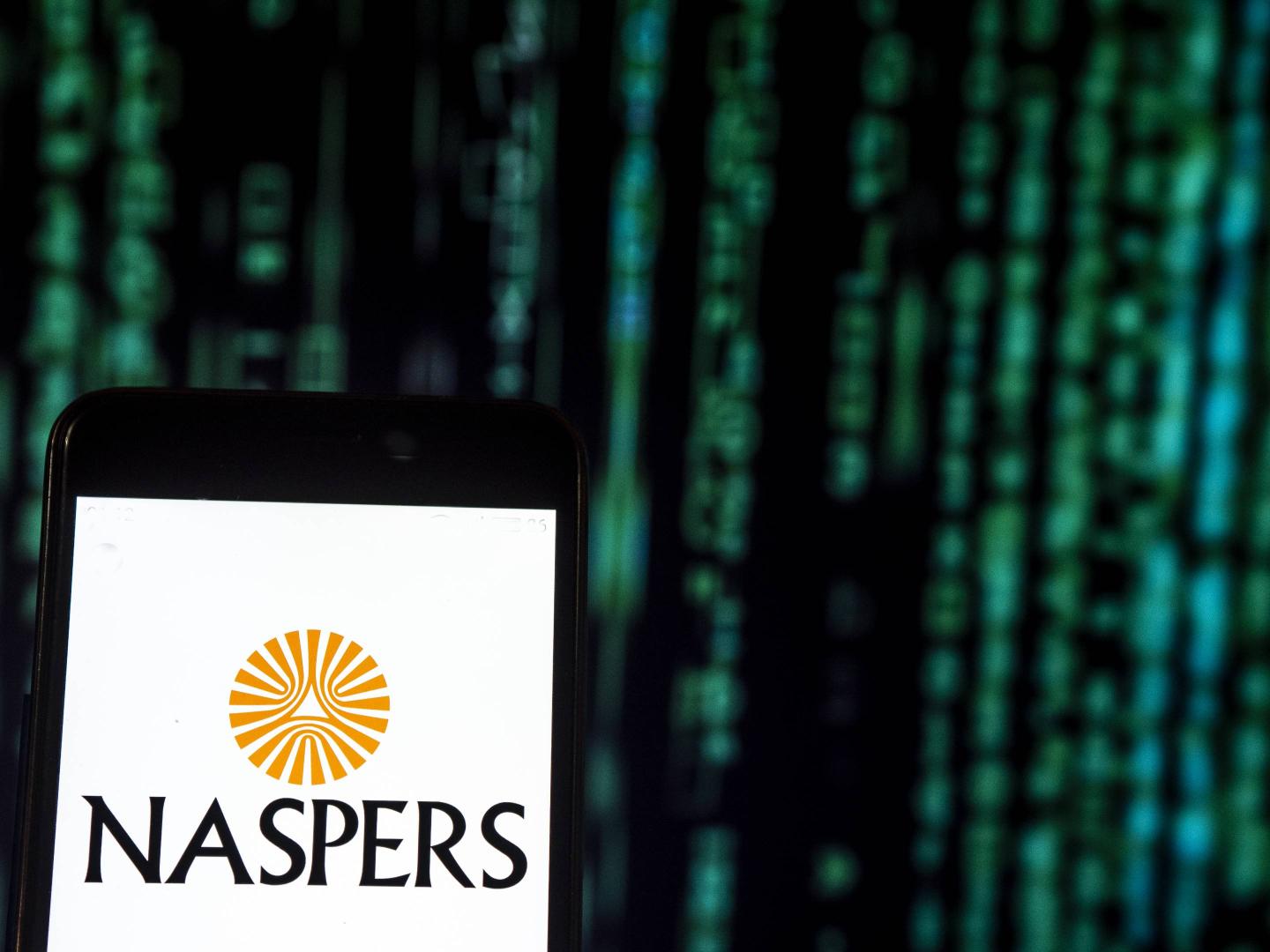 Naspers Media company logo seen displayed on smart phone