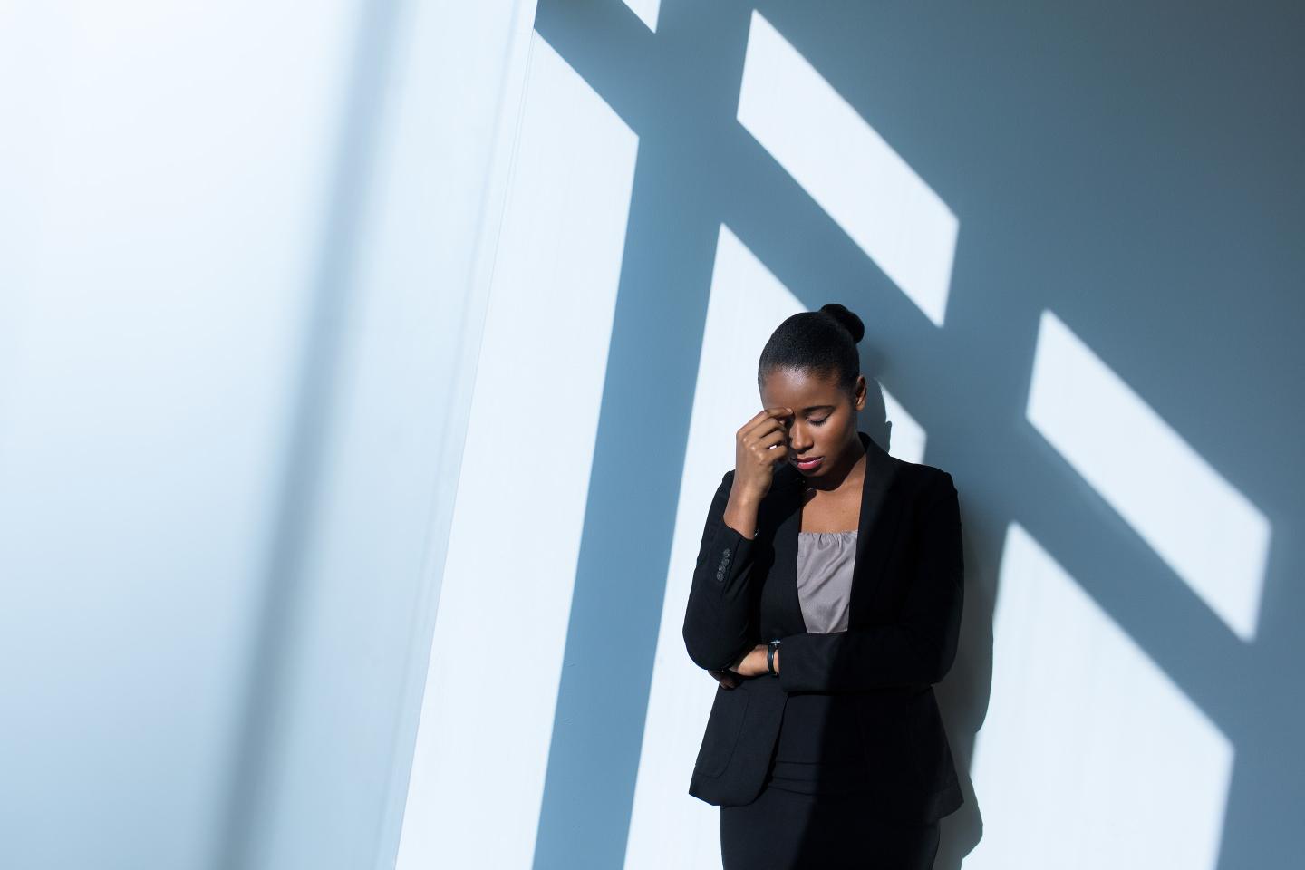 stressed executive-natural light
