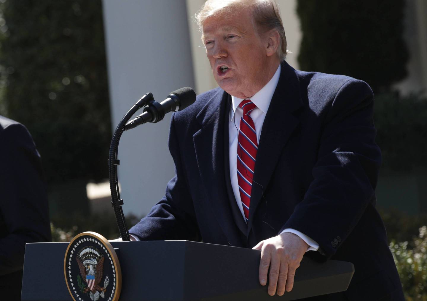 President Trump Holds Joint Press Conference With Brazilian President Bolsonaro