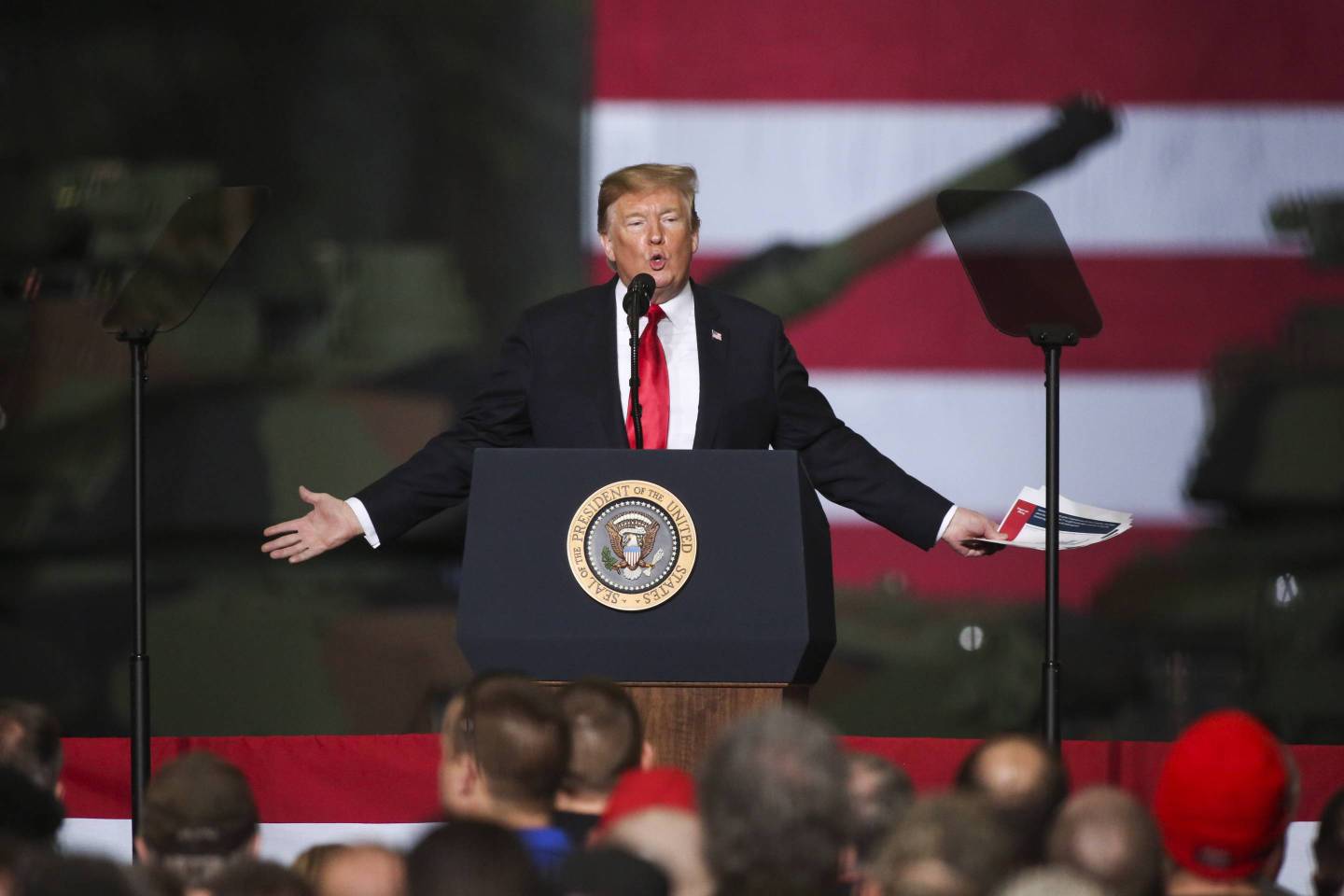 President Trump Visits U.S. Army Tank Plant In Ohio