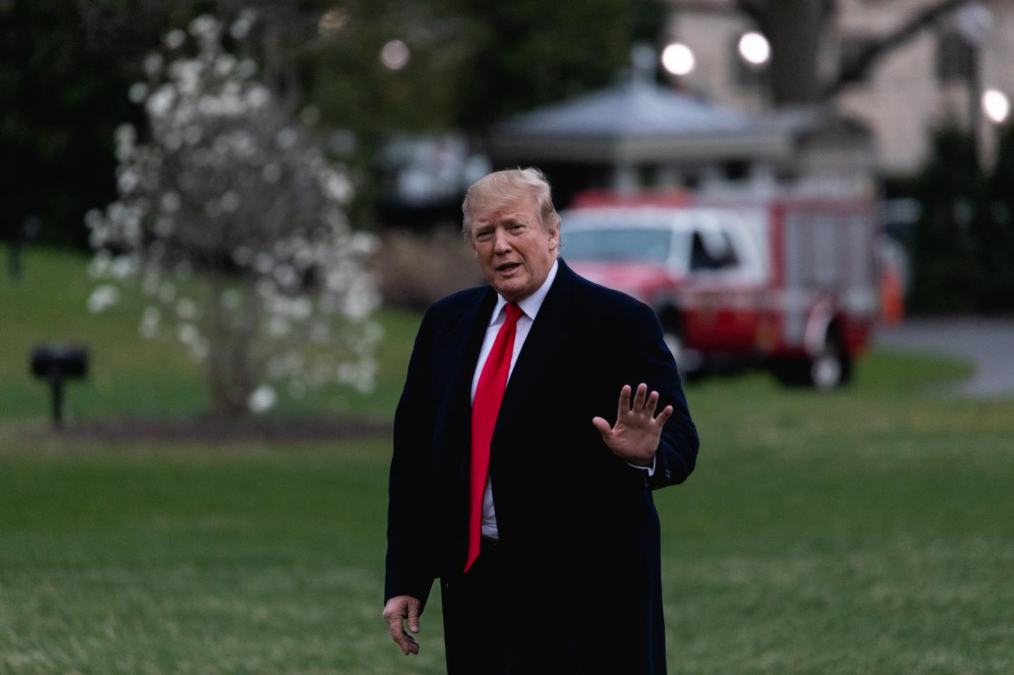 President Trump Returns To White House From Florida After Release Of AG Barr's Letter