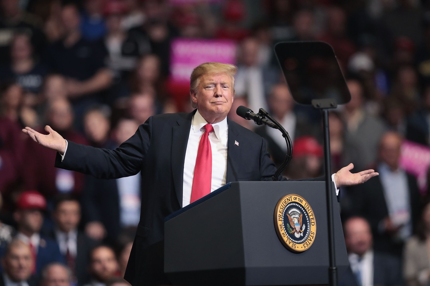 Donald Trump Holds MAGA Rally In Grand Rapids, Michigan