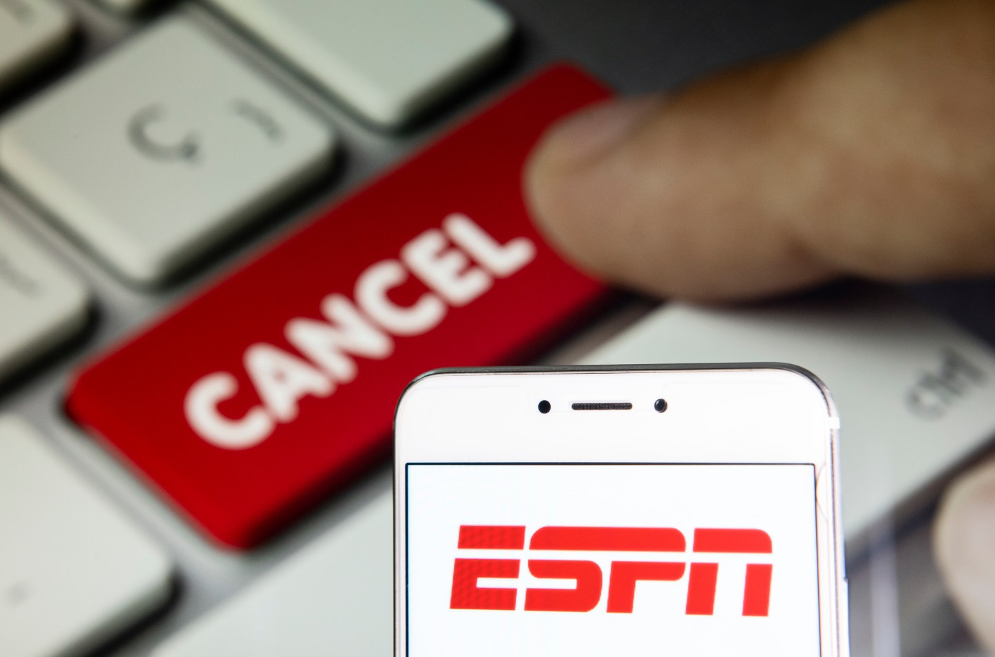 In this photo illustration a American sports television